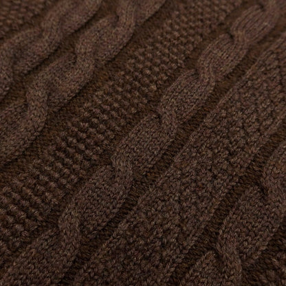 [Used] McLaren wool V-neck Twill knit, brown x off-white [Size 46] [BRW] [A/W] [Condition Rank B] ​​[Men&