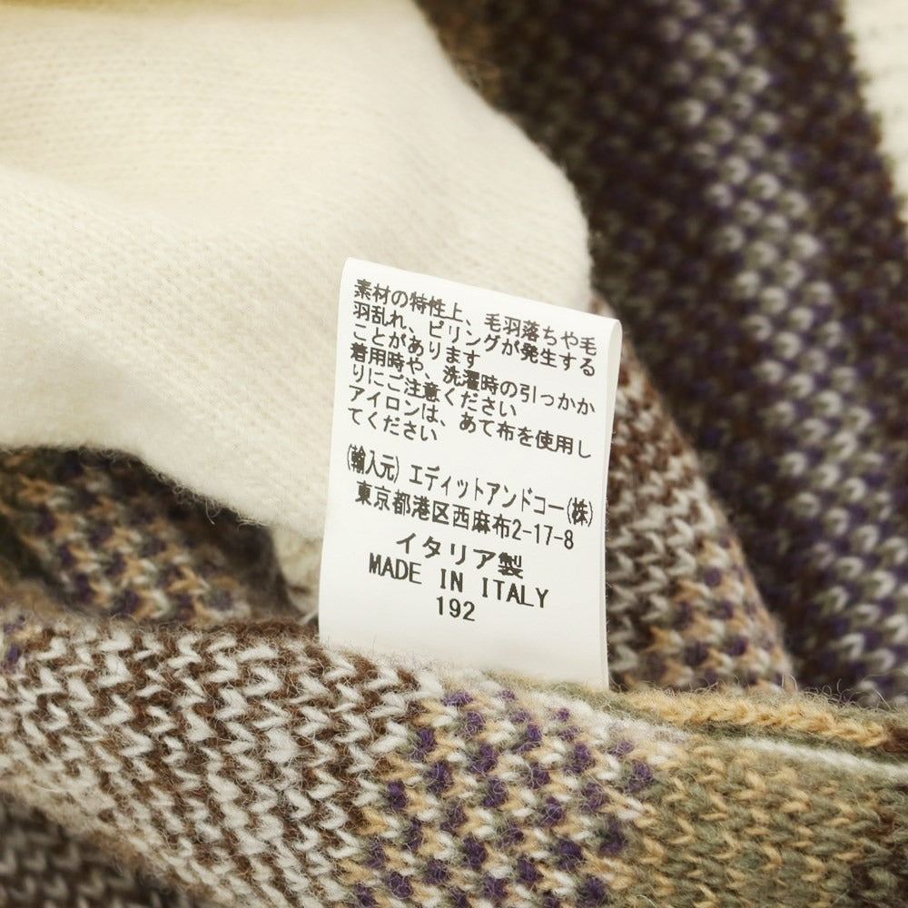 [Used] McLaren wool knit shawl collar cardigan, olive x ivory [size 46] [KAK] [A/W] [condition rank B] ​​[men&