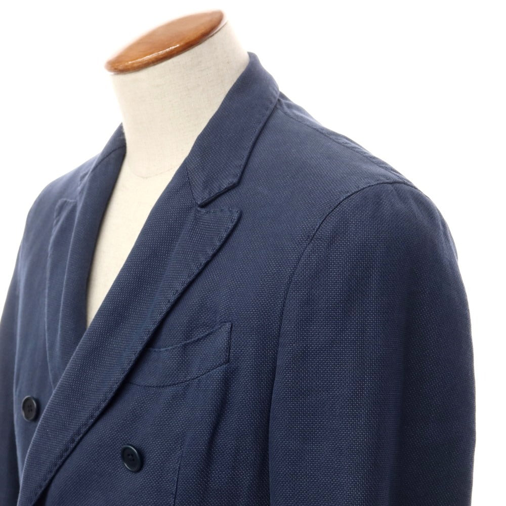 [Used] Altea Cotton Ramie Double 6B Casual Jacket Navy [Size 46] [NVY] [S/S] [Condition Rank C] [Men&