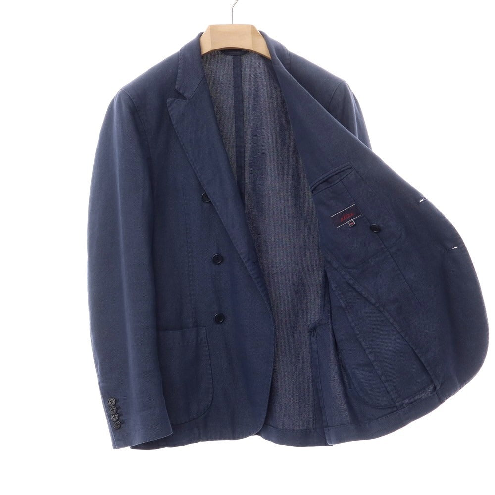 [Used] Altea Cotton Ramie Double 6B Casual Jacket Navy [Size 46] [NVY] [S/S] [Condition Rank C] [Men&