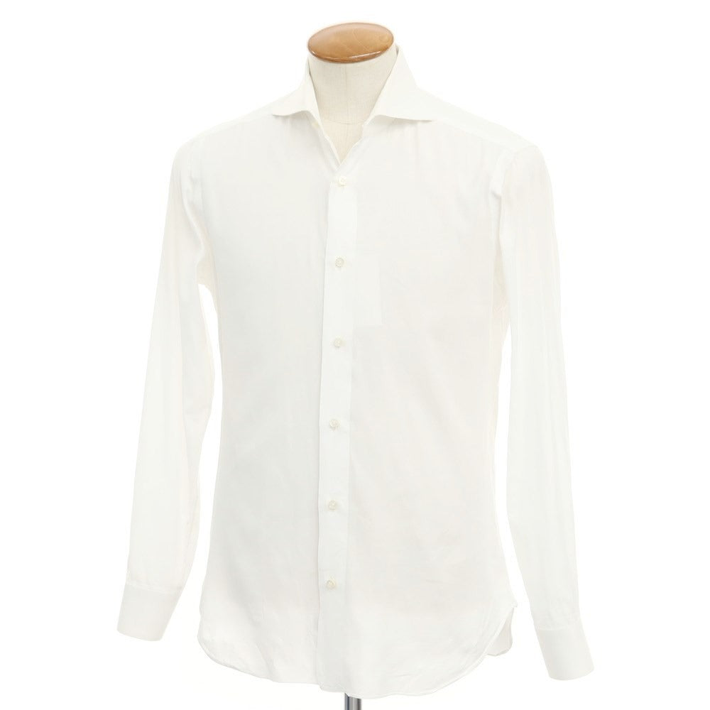 [Used] BARBA Cotton Wide Collar Dress Shirt White [Size 39] [WHT] [S/S/A/W] [Condition Rank C] [Men&