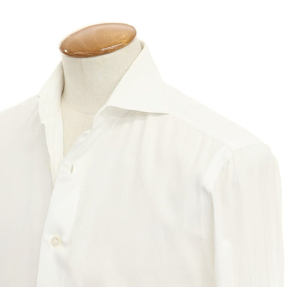 [Used] BARBA Cotton Wide Collar Dress Shirt White [Size 39] [WHT] [S/S/A/W] [Condition Rank C] [Men&