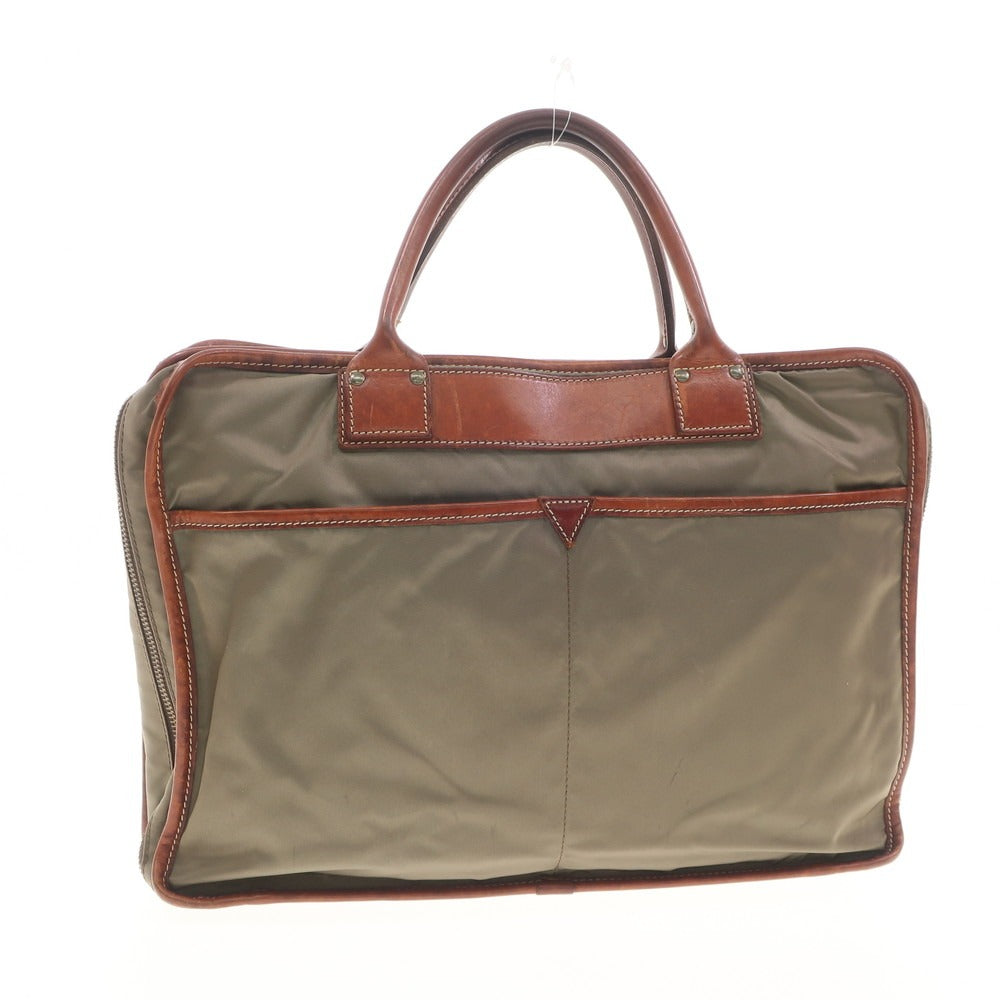 [Used] Felisi 1993 Nylon 2-layer Briefcase Khaki Green x Brown [W37.5xH27.5xD9] [KAK] [S/S/A/W] [Condition Rank D] [Men&