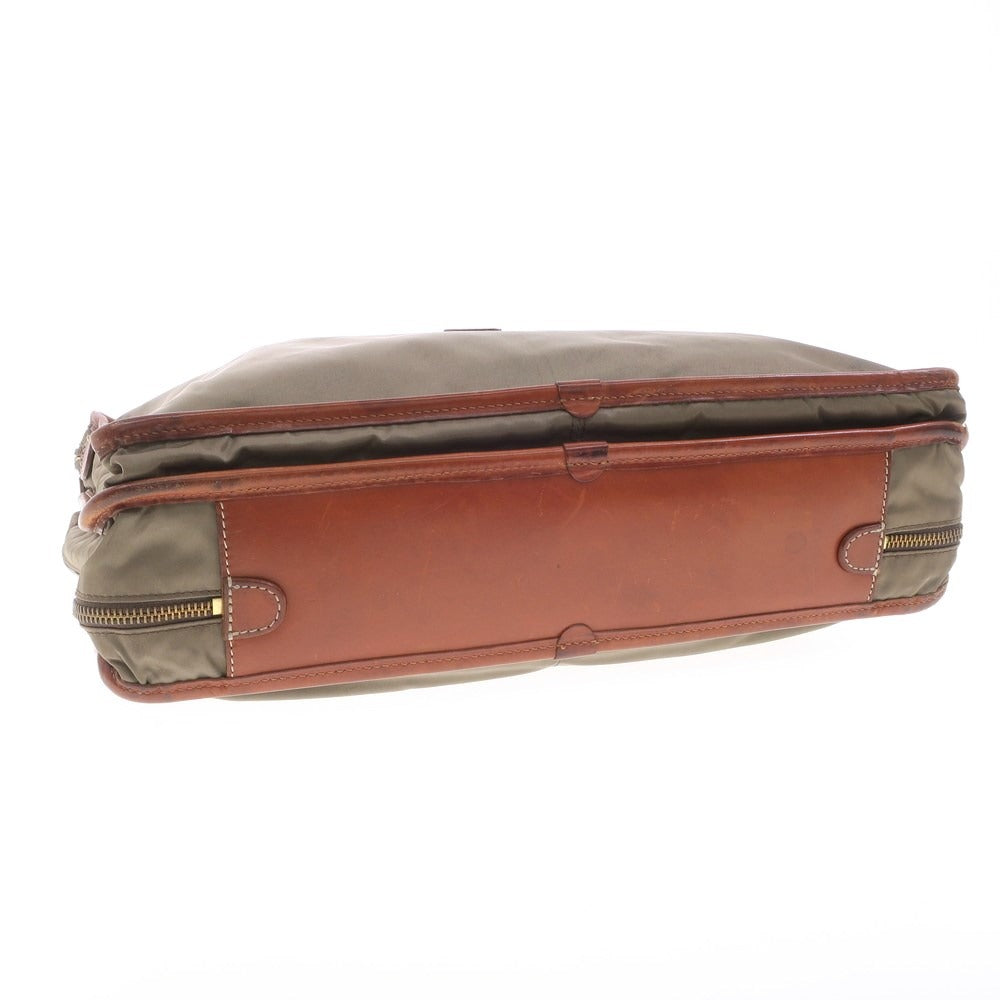 [Used] Felisi 1993 Nylon 2-layer Briefcase Khaki Green x Brown [W37.5xH27.5xD9] [KAK] [S/S/A/W] [Condition Rank D] [Men&