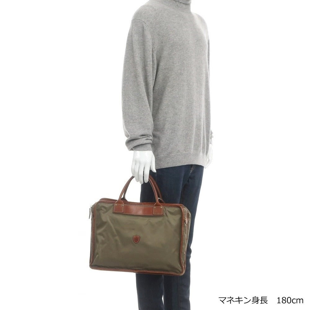 [Used] Felisi 1993 Nylon 2-layer Briefcase Khaki Green x Brown [W37.5xH27.5xD9] [KAK] [S/S/A/W] [Condition Rank D] [Men&