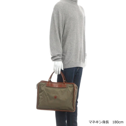 [Used] Felisi 1993 Nylon 2-layer Briefcase Khaki Green x Brown [W37.5xH27.5xD9] [KAK] [S/S/A/W] [Condition Rank D] [Men&