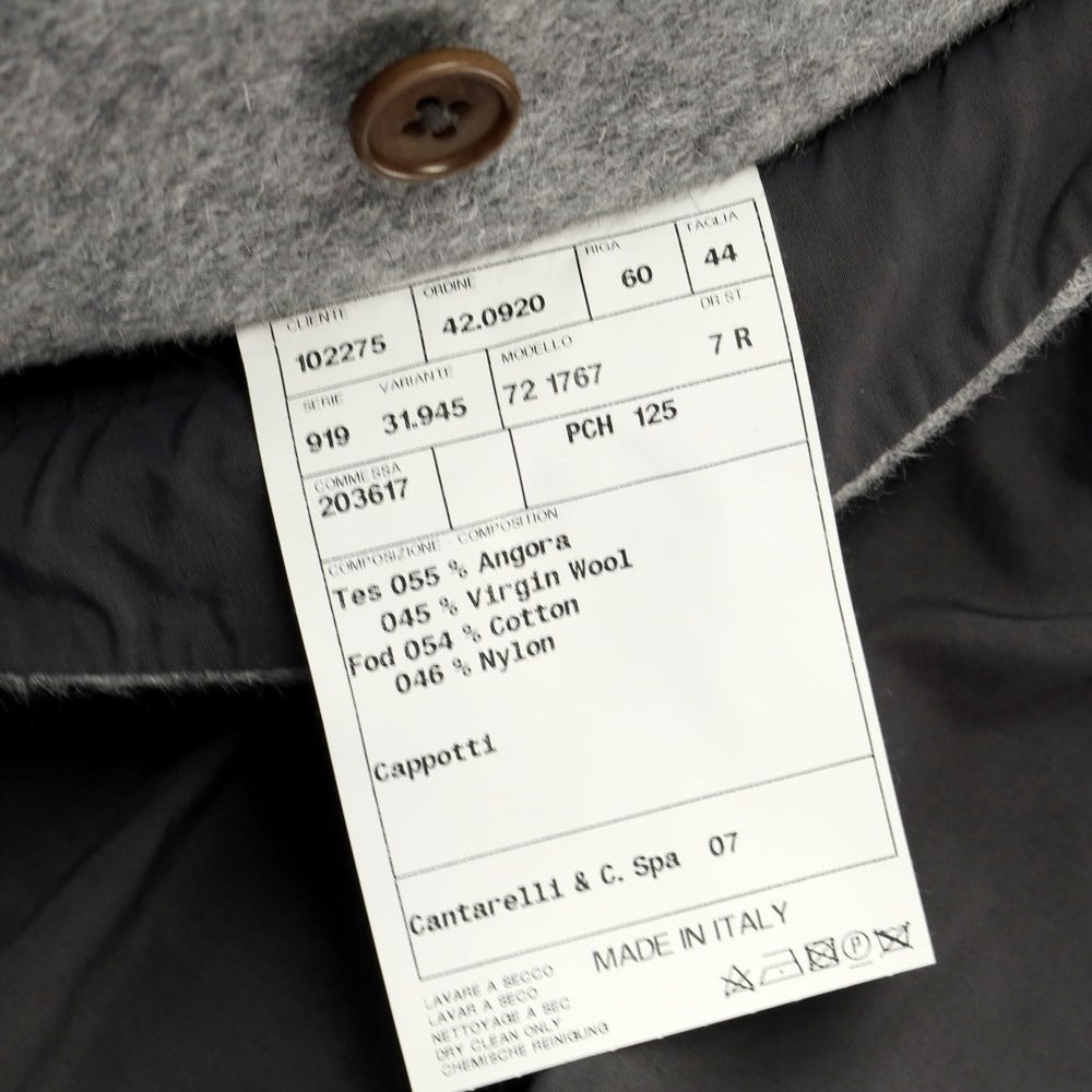 [Used] Cantarelli Angora Wool Chesterfield Coat, Grey [Size 44] [GRY] [A/W] [Condition Rank B] ​​[Men&