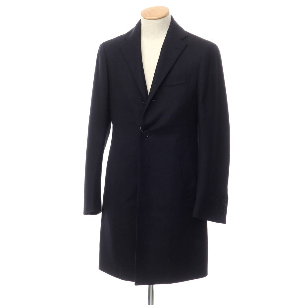 [Used] Cantarelli Wool Herringbone Chesterfield Coat Navy [Size 44] [NVY] [A/W] [Condition Rank B] ​​[Men&