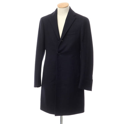 [Used] Cantarelli Wool Herringbone Chesterfield Coat Navy [Size 44] [NVY] [A/W] [Condition Rank B] ​​[Men&