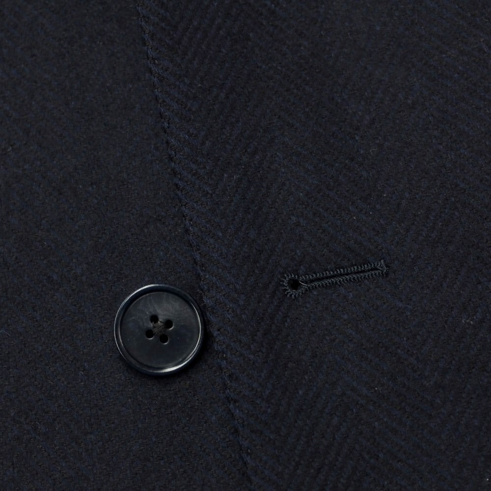 [Used] Cantarelli Wool Herringbone Chesterfield Coat Navy [Size 44] [NVY] [A/W] [Condition Rank B] ​​[Men&