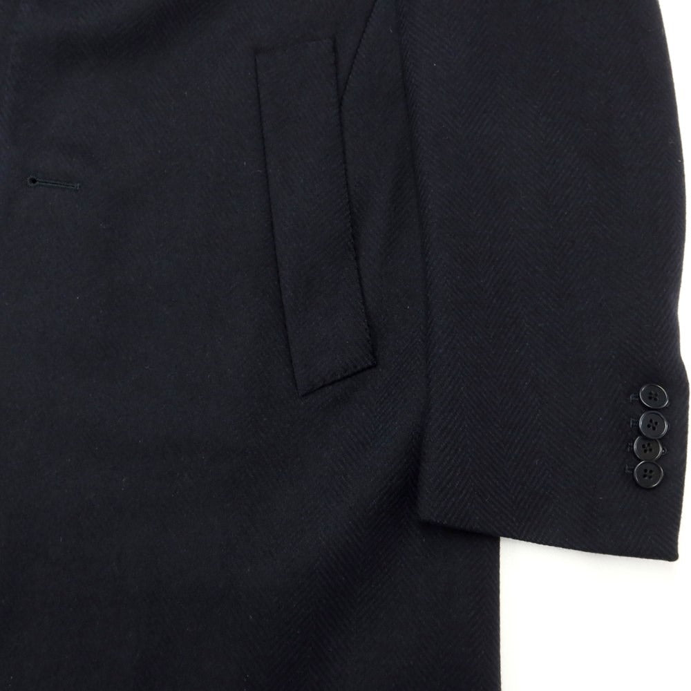 [Used] Cantarelli Wool Herringbone Chesterfield Coat Navy [Size 44] [NVY] [A/W] [Condition Rank B] ​​[Men&