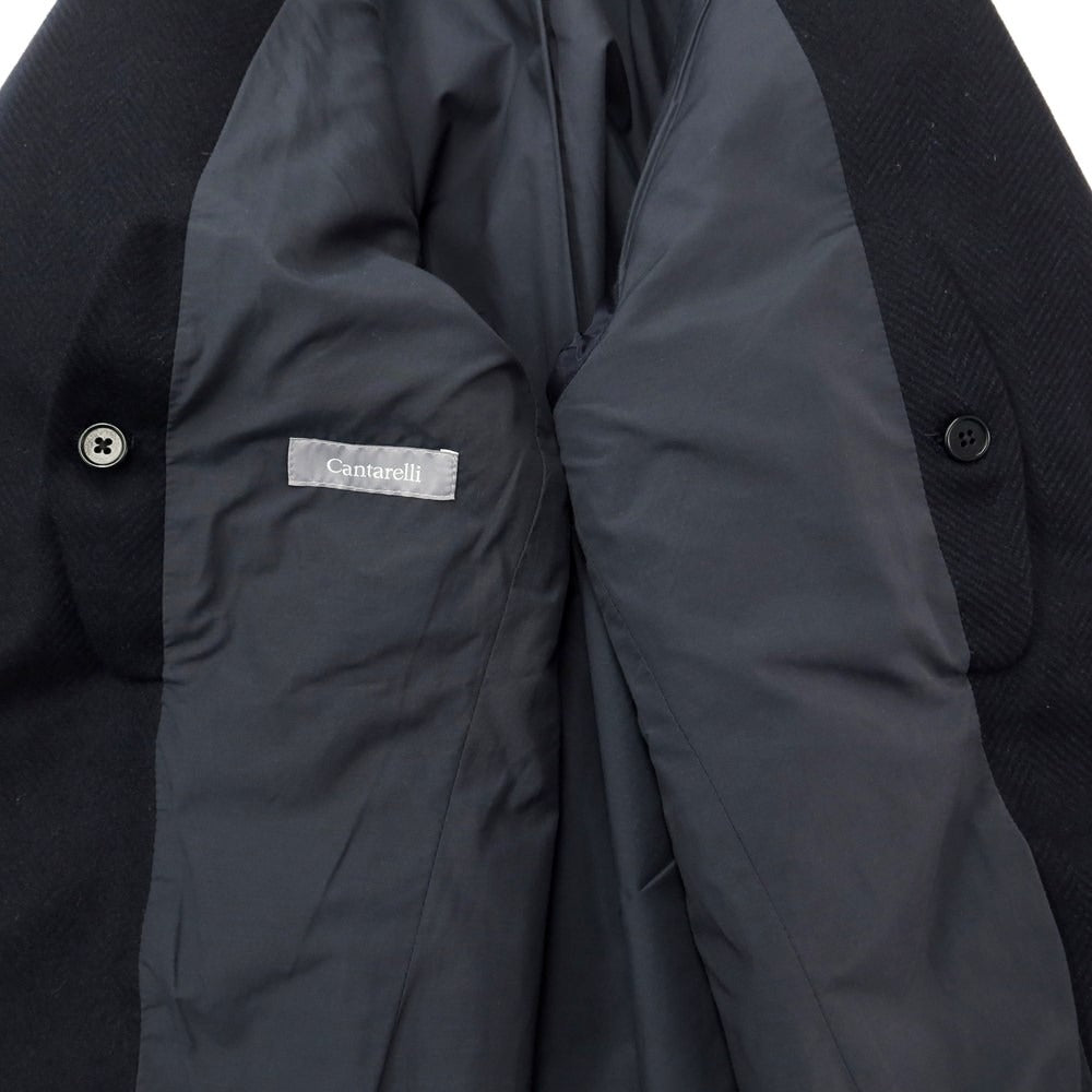 [Used] Cantarelli Wool Herringbone Chesterfield Coat Navy [Size 44] [NVY] [A/W] [Condition Rank B] ​​[Men&