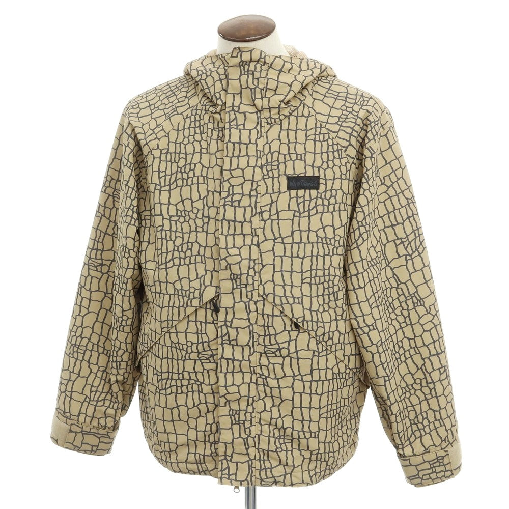 【中古】ワイルドシングス WILDTHINGS × BEAMS FUTURE ARCHIVE 2023年春夏 ナイロン マウンテンパーカー ブルゾン ベージュxダークグレー【サイズL】【BEI】【S/S】【状態ランクB】【メンズ】【768997】