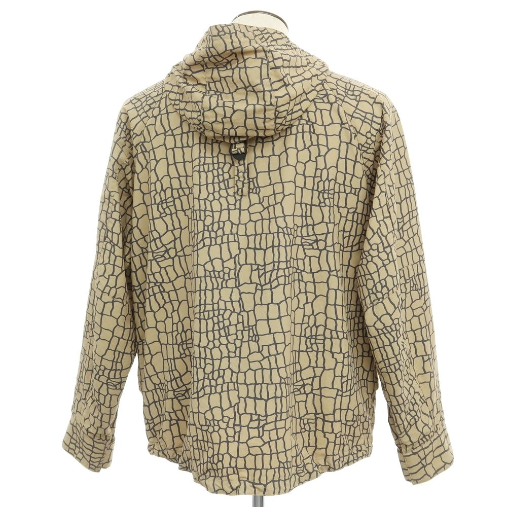 【中古】ワイルドシングス WILDTHINGS × BEAMS FUTURE ARCHIVE 2023年春夏 ナイロン マウンテンパーカー ブルゾン ベージュxダークグレー【サイズL】【BEI】【S/S】【状態ランクB】【メンズ】【768997】