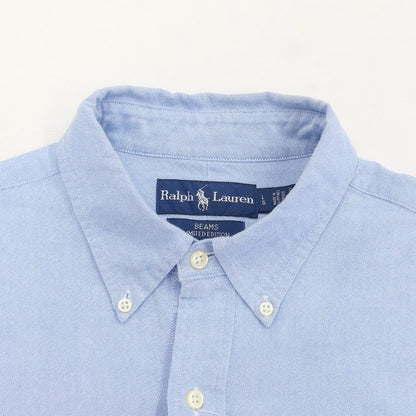 [Used] Polo Ralph Lauren x BEAMS Cotton Button-down Casual Shirt Light Blue [Size L] [BLU] [S/S/A/W] [Condition Rank B] ​​[Men&