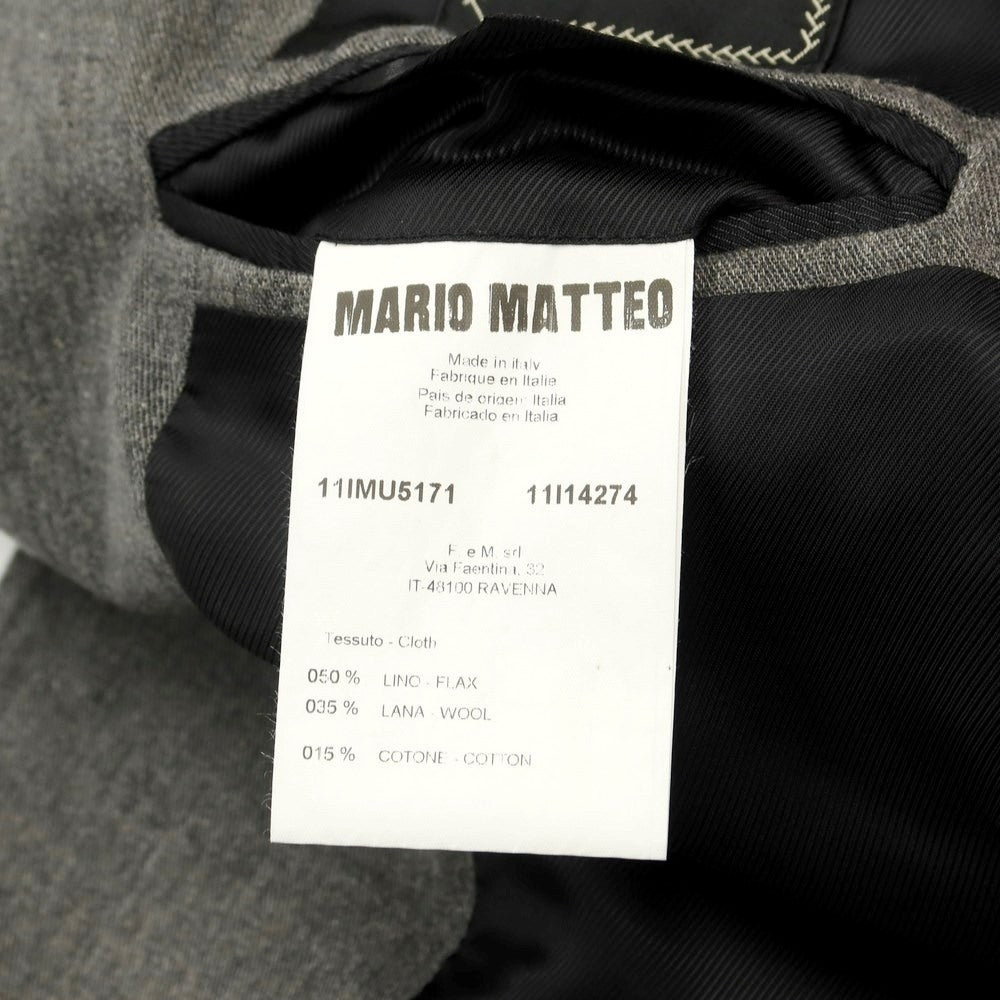 [Used] MARIO MATTEO Linen wool cotton tailored jacket, grey [Size 48] [GRY] [A/W] [Condition Rank C] [Men&