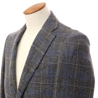 [Used] ONLY Wool Linen Check 2B Tailored Jacket Gray x Blue [Size 38] [GRY] [S/S] [Condition Rank A] [Men&