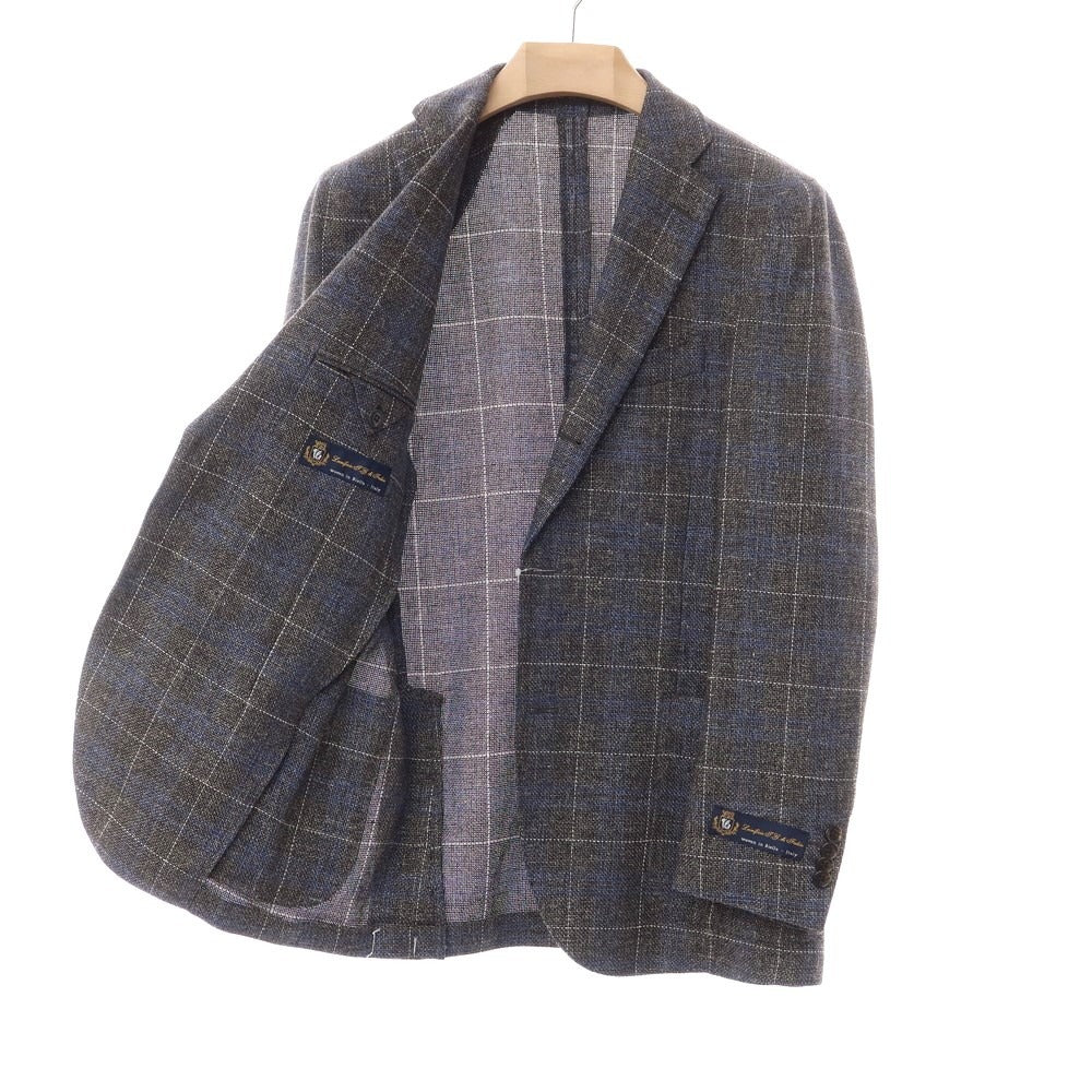 [Used] ONLY Wool Linen Check 2B Tailored Jacket Gray x Blue [Size 38] [GRY] [S/S] [Condition Rank A] [Men&