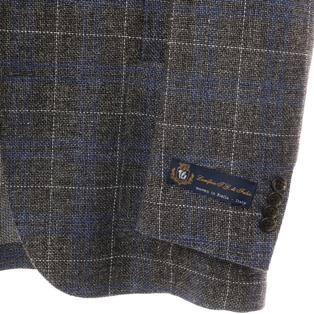 [Used] ONLY Wool Linen Check 2B Tailored Jacket Gray x Blue [Size 38] [GRY] [S/S] [Condition Rank A] [Men&