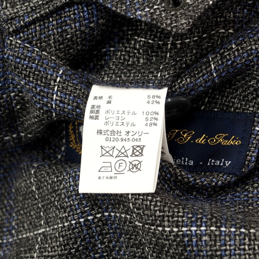 [Used] ONLY Wool Linen Check 2B Tailored Jacket Gray x Blue [Size 38] [GRY] [S/S] [Condition Rank A] [Men&