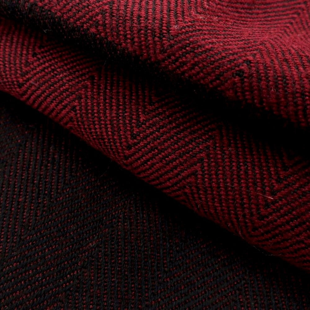 [Used] TAKEO KIKUCHI Wool Check Stole Bordeaux x Black [RED] [A/W] [Condition Rank C] [Men&