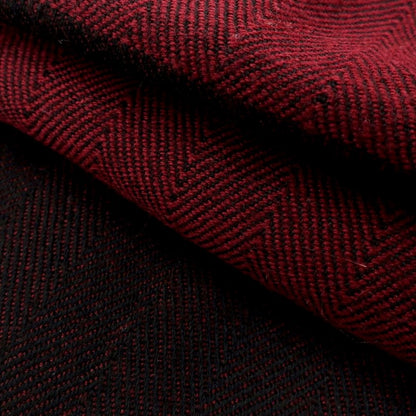 [Used] TAKEO KIKUCHI Wool Check Stole Bordeaux x Black [RED] [A/W] [Condition Rank C] [Men&