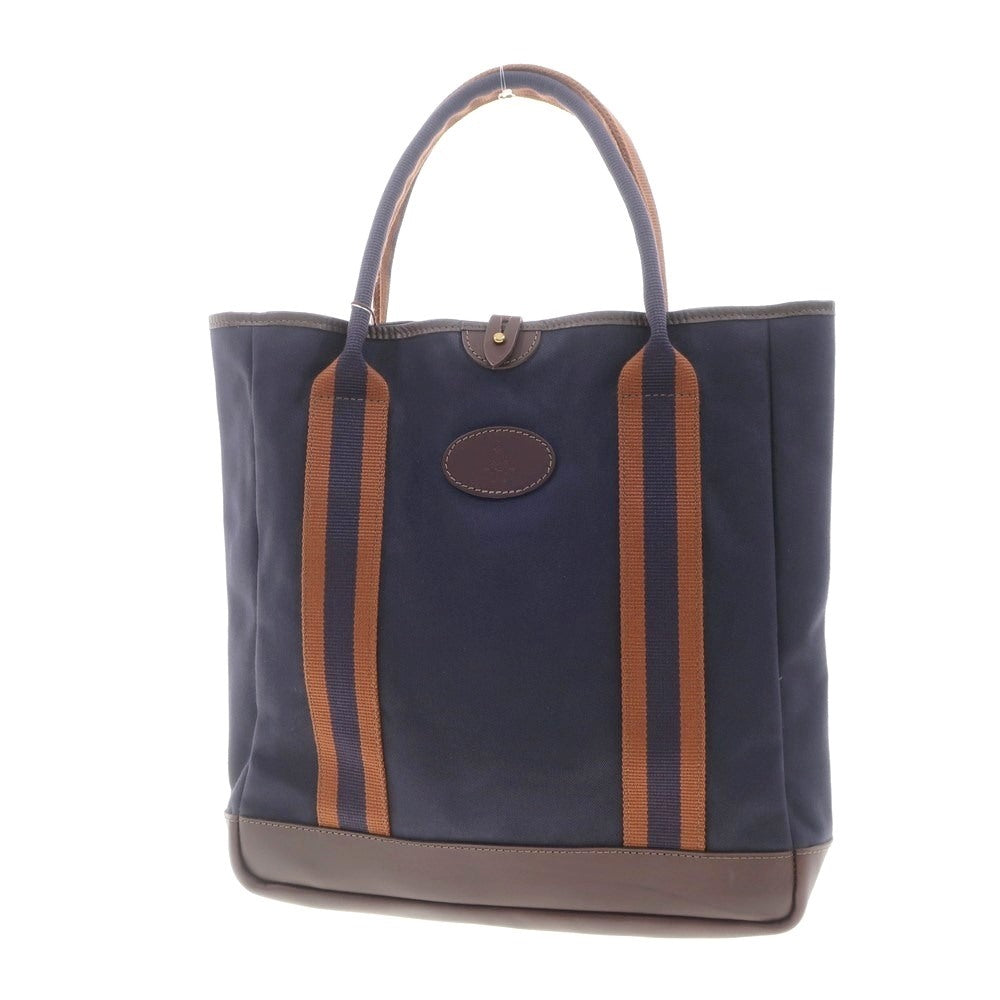 [Used] Paul Stuart PAUL STUART Rubberized Canvas Tote Bag Navy x Brown [W35.5xH38xD10] [NVY] [S/S/A/W] [Condition Rank A] [Men&
