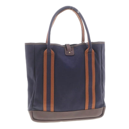 [Used] Paul Stuart PAUL STUART Rubberized Canvas Tote Bag Navy x Brown [W35.5xH38xD10] [NVY] [S/S/A/W] [Condition Rank A] [Men&