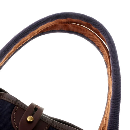 [Used] Paul Stuart PAUL STUART Rubberized Canvas Tote Bag Navy x Brown [W35.5xH38xD10] [NVY] [S/S/A/W] [Condition Rank A] [Men&