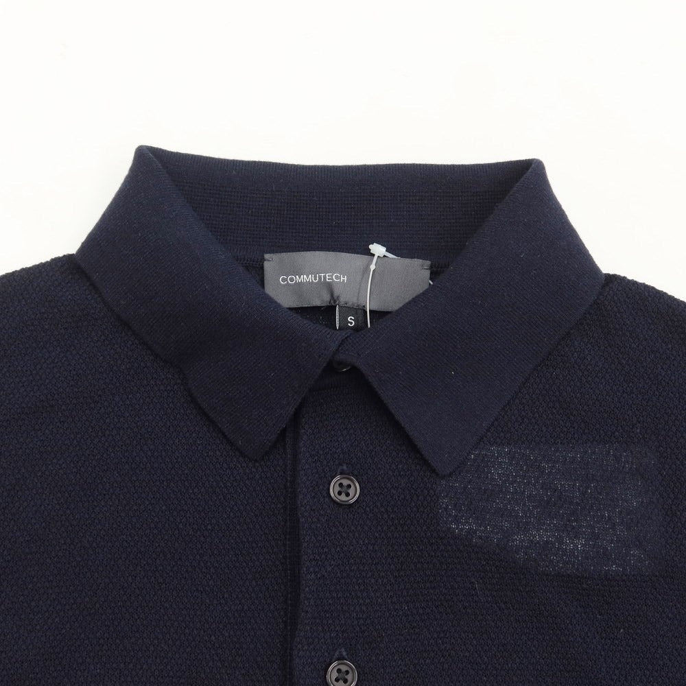 [Used] THE SUIT COMPANY Acrylic Cotton Long Sleeve Polo Knit Dark Navy [Size S] [NVY] [S/S] [Condition Rank B] [Men&