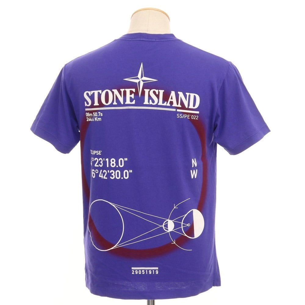 [Used] STONE ISLAND Cotton Short Sleeve Crew Neck T-Shirt Purple [Size S] [PUP] [S/S] [Condition Rank B] ​​[Men&