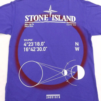 [Used] STONE ISLAND Cotton Short Sleeve Crew Neck T-Shirt Purple [Size S] [PUP] [S/S] [Condition Rank B] ​​[Men&