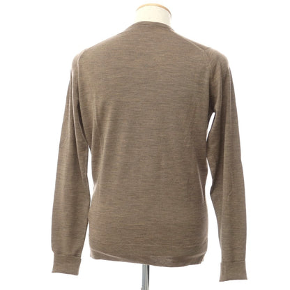 [Used] John Smedley Wool V-neck pullover knit Ash brown [Size S] [BRW] [A/W] [Condition rank B] ​​[Men&