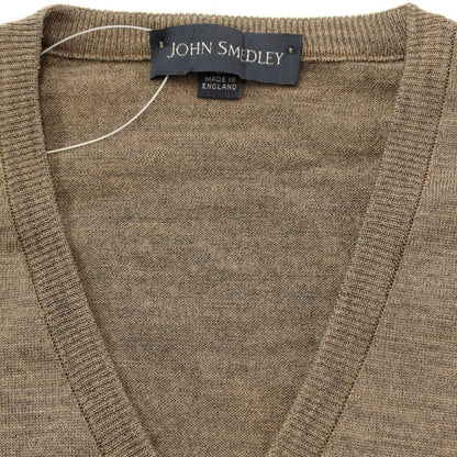 [Used] John Smedley Wool V-neck pullover knit Ash brown [Size S] [BRW] [A/W] [Condition rank B] ​​[Men&