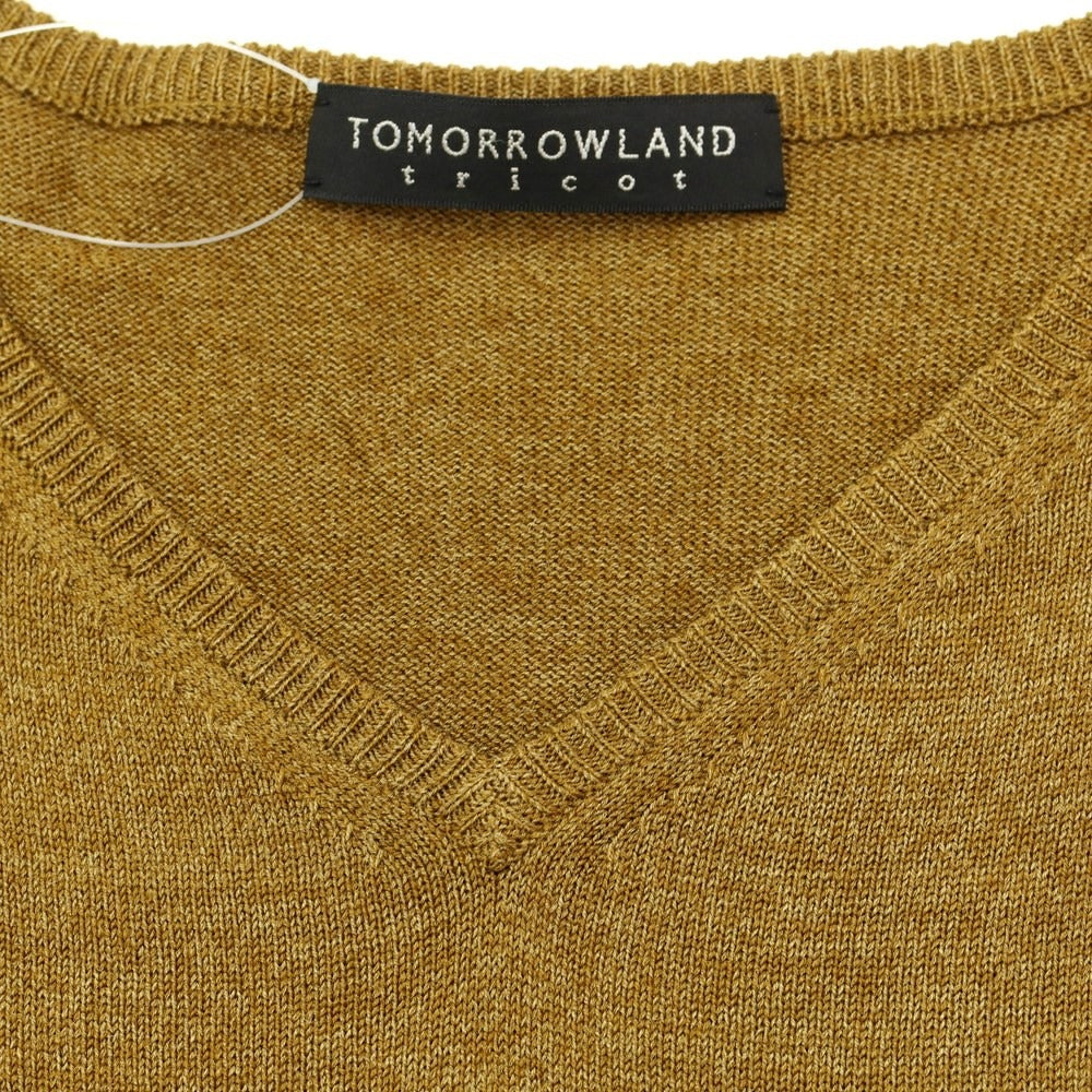 [Used] TOMORROWLAND Silk V-neck pullover knit Yellow ocher [Size M] [BRW] [S/S] [Condition Rank B] ​​[Men&