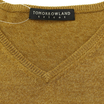 [Used] TOMORROWLAND Silk V-neck pullover knit Yellow ocher [Size M] [BRW] [S/S] [Condition Rank B] ​​[Men&