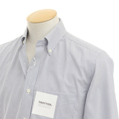 [Used] [Unused] Mackintosh Philosophy TROTTER Cotton Polyester Button-down Shirt White x Navy [Size 38] [WHT] [S/S/A/W] [Condition Rank S] [Men&