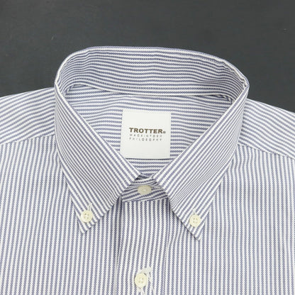 [Used] [Unused] Mackintosh Philosophy TROTTER Cotton Polyester Button-down Shirt White x Navy [Size 38] [WHT] [S/S/A/W] [Condition Rank S] [Men&