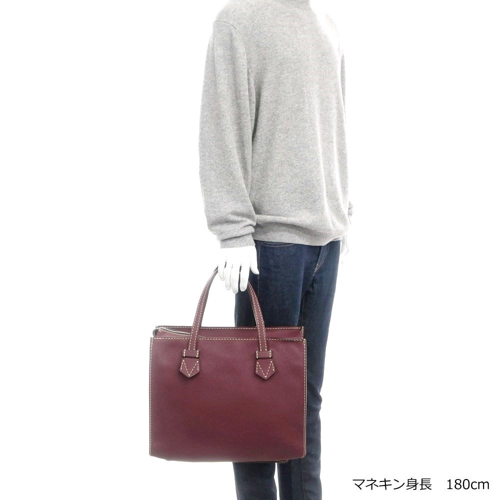 [Used] [Unused] MOREAU PARIS Shrink Leather Tote Bag Wine [W38xH30xD13] [PUP] [S/S/A/W] [Condition Rank S] [Men&