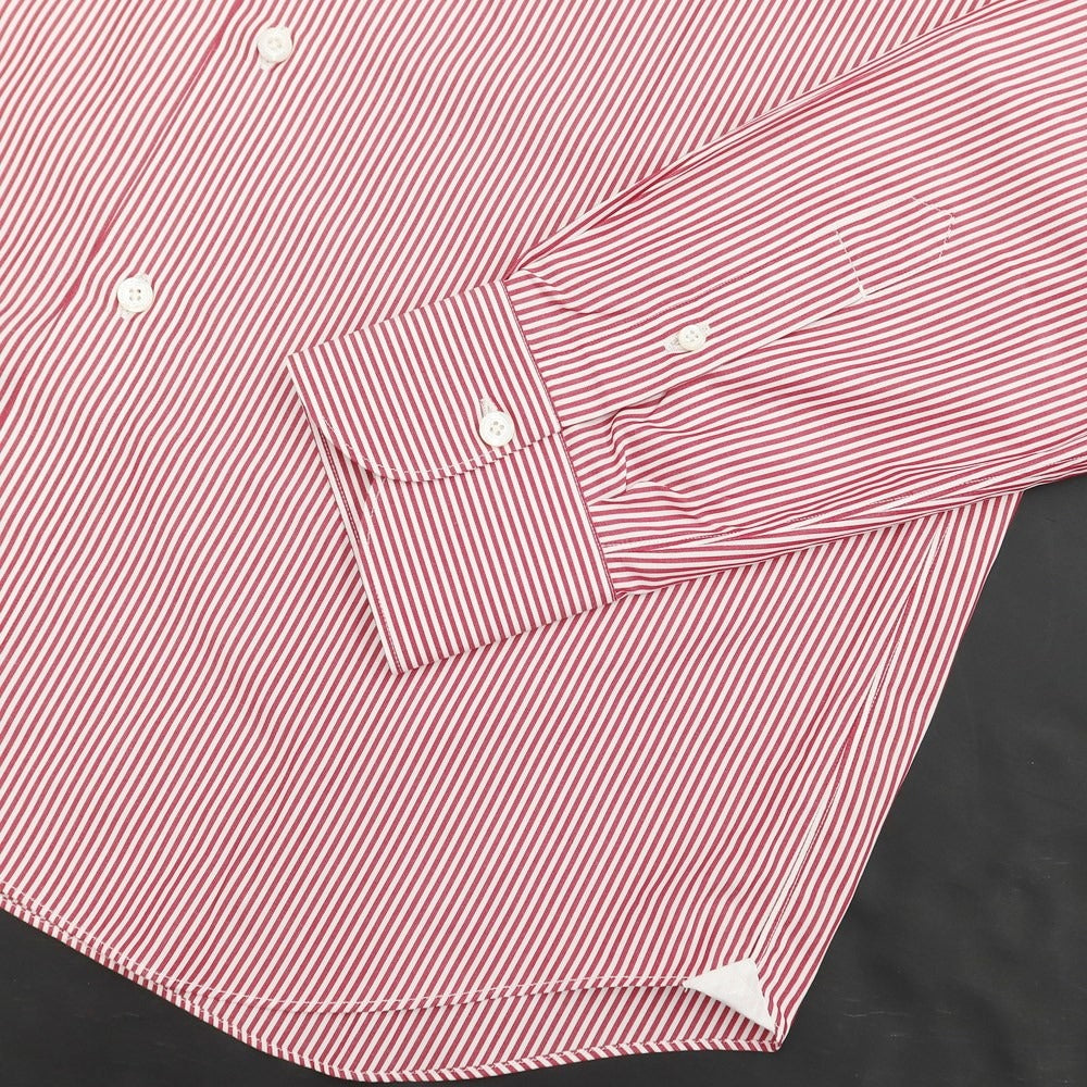 [Used] [Unused] Finamore Cotton Striped Wide Collar Dress Shirt White x Red [Size 41] [WHT] [S/S/A/W] [Condition Rank S] [Men&