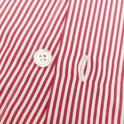 [Used] [Unused] Finamore Cotton Striped Wide Collar Dress Shirt White x Red [Size 41] [WHT] [S/S/A/W] [Condition Rank S] [Men&