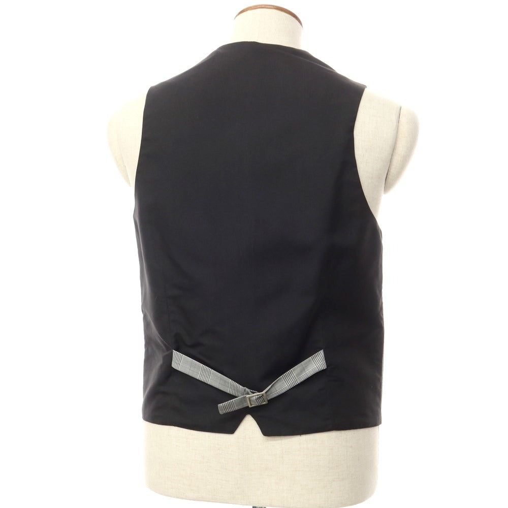 [New] HAMAKI-HO polyester rayon glen check gilet vest gray x black [48] [Condition rank N] [Men&