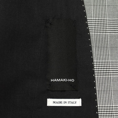 [New] HAMAKI-HO polyester rayon glen check gilet vest gray x black [48] [Condition rank N] [Men&