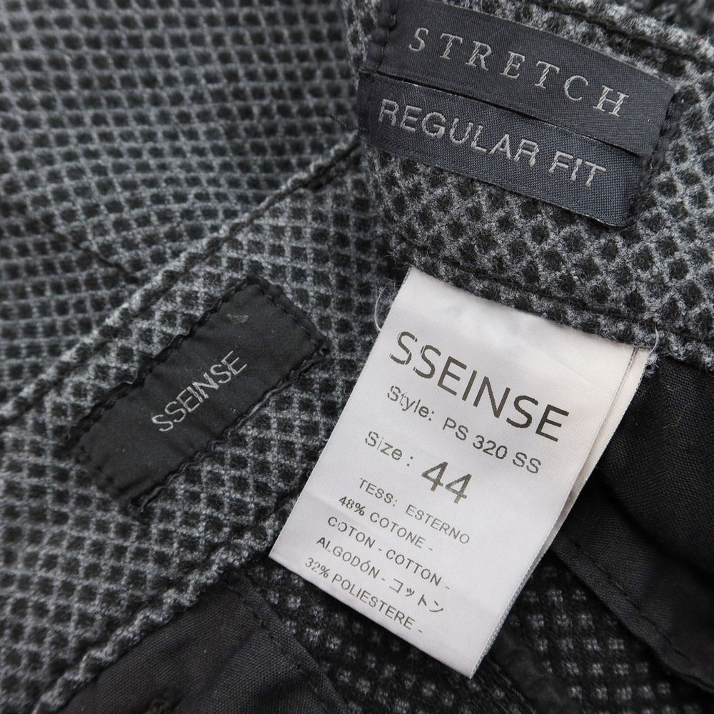 [New Outlet] SSEINSE Cotton Polyester Casual Slacks Pants Gray x Black [Size 44] [GRY] [A/W] [Condition Rank N-] [Men&