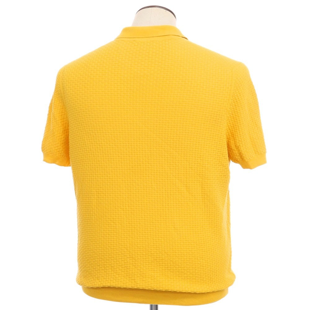 [Used] GRAN SASSO Cotton Short Sleeve Polo Knit Saffron Yellow [Size 54] [YEL] [S/S] [Condition Rank B] ​​[Men&