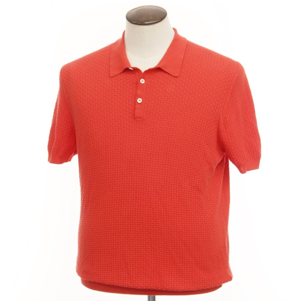 [Used] GRAN SASSO Cotton Short Sleeve Polo Knit Red [Size 54] [RED] [S/S] [Condition Rank B] [Men&