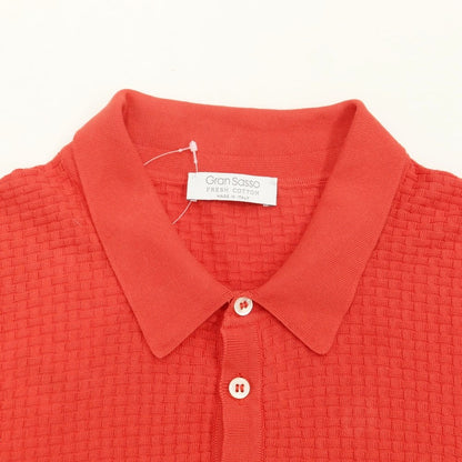 [Used] GRAN SASSO Cotton Short Sleeve Polo Knit Red [Size 54] [RED] [S/S] [Condition Rank B] [Men&