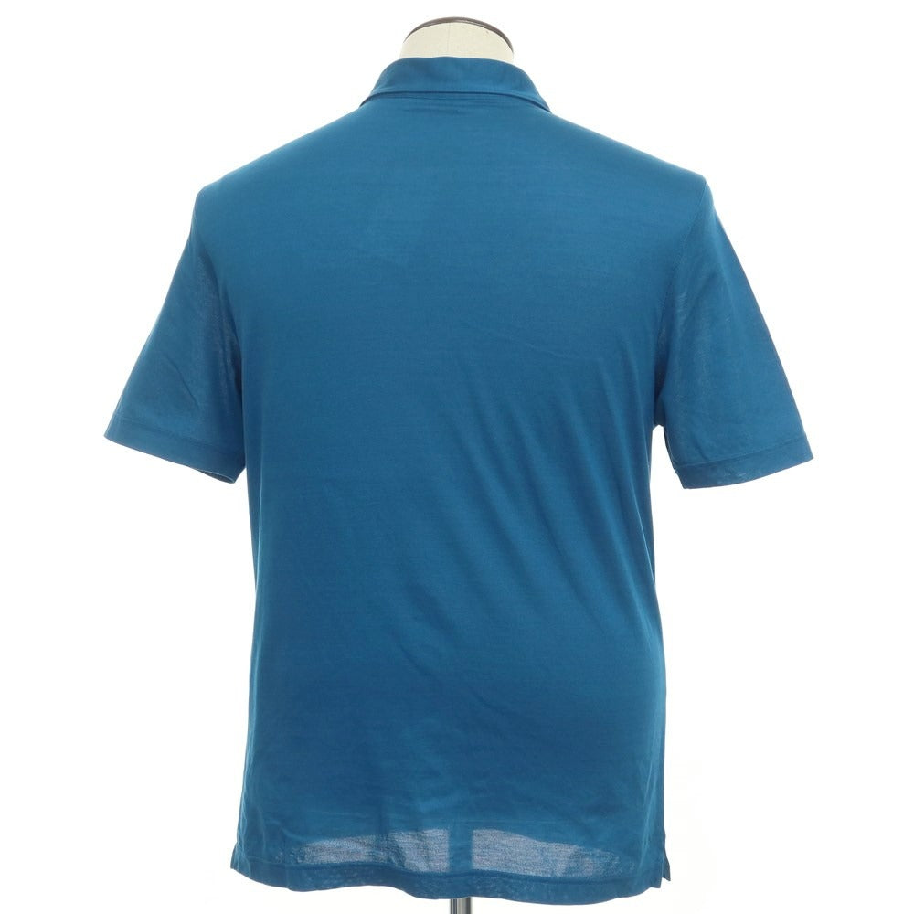 [Used] GRAN SASSO Cotton Short Sleeve Polo Shirt Peacock Blue [Size 52] [BLU] [S/S] [Condition Rank C] [Men&