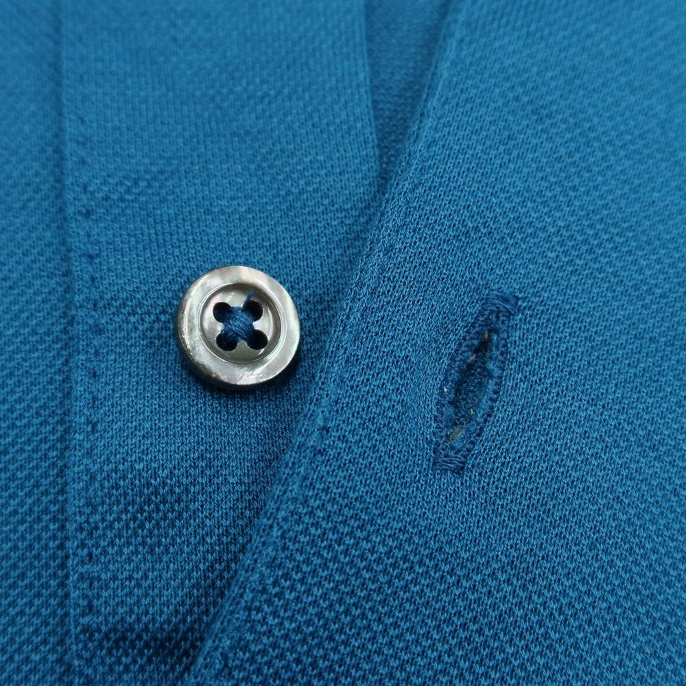 [Used] GRAN SASSO Cotton Short Sleeve Polo Shirt Peacock Blue [Size 52] [BLU] [S/S] [Condition Rank C] [Men&