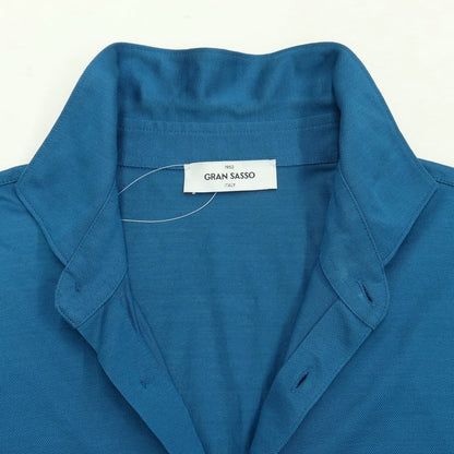 [Used] GRAN SASSO Cotton Short Sleeve Polo Shirt Peacock Blue [Size 52] [BLU] [S/S] [Condition Rank C] [Men&